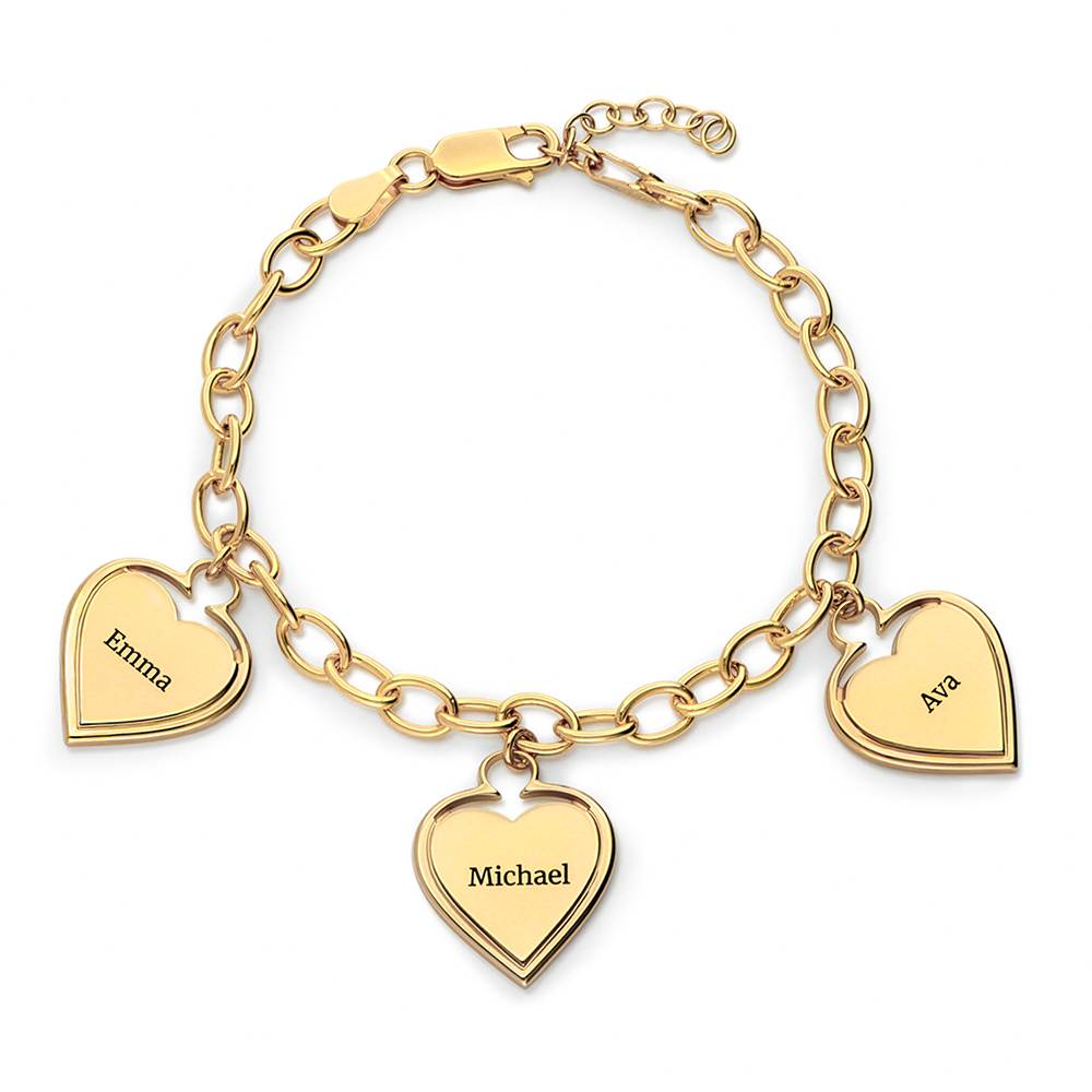 Heart-to-Heart Engravable Bracelet in Gold Vermeil-5 Heart-to-Heart Engravable Bracelet in Gold Vermeil-5 product photo