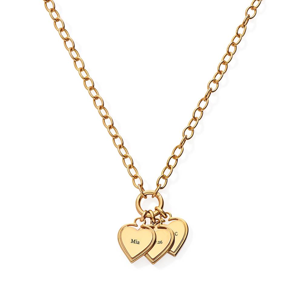 Heart-to-Heart Engravable Necklace in Gold Plating-6 product photo