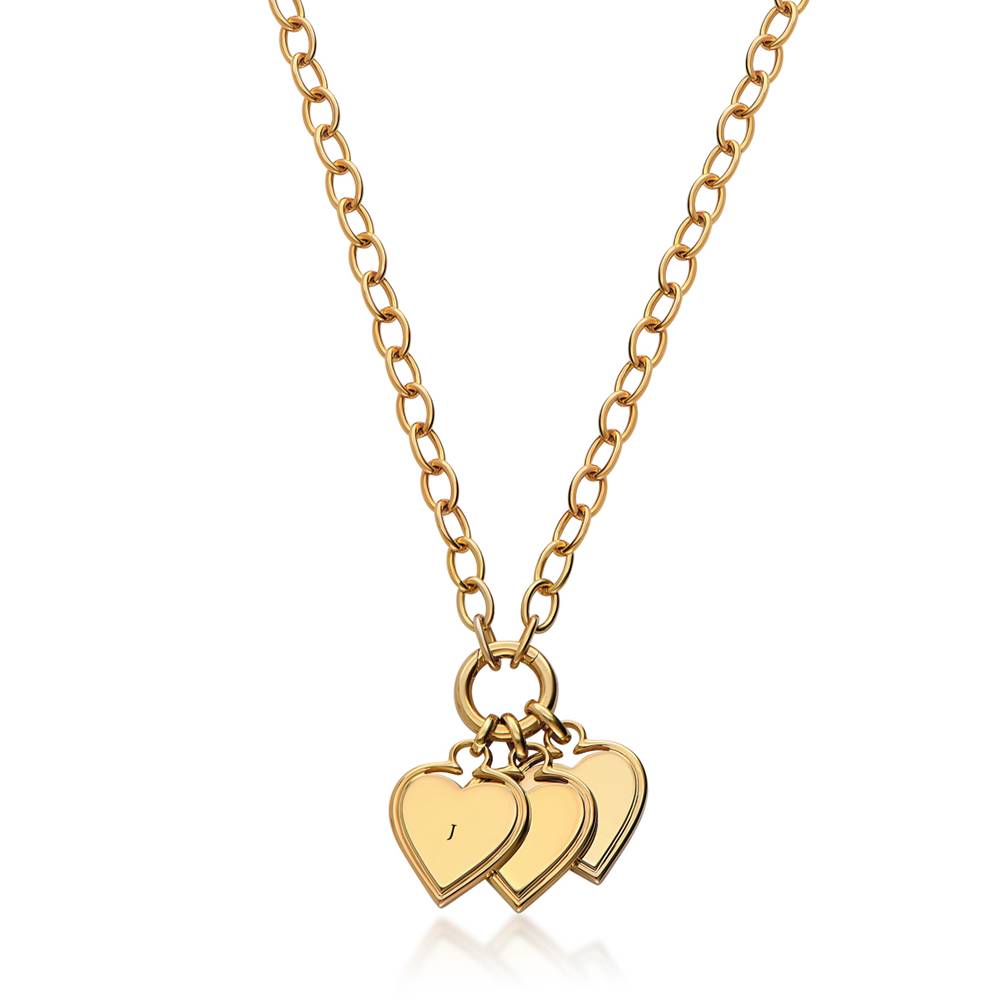 Heart-to-Heart Engravable Necklace in Gold Plating-1 product photo
