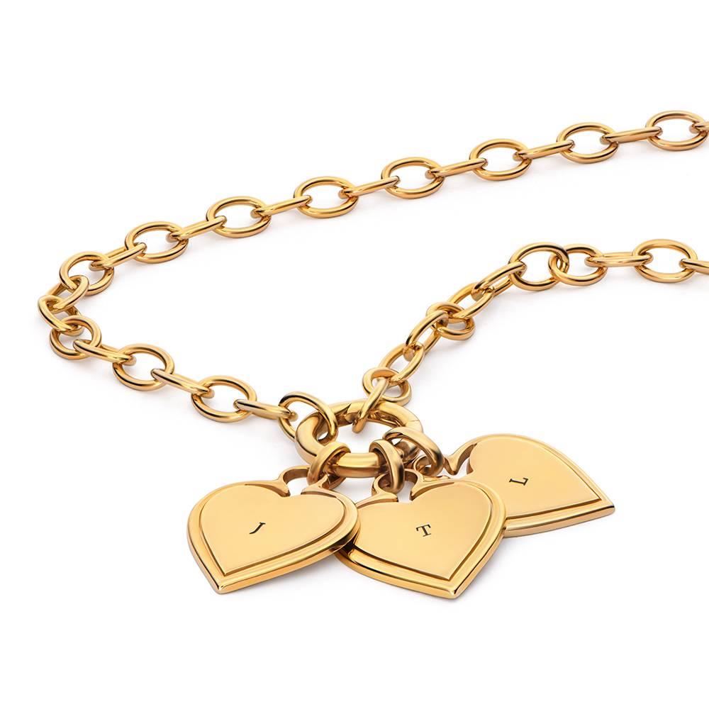 Heart-to-Heart Engravable Necklace in Gold Plating-2 product photo