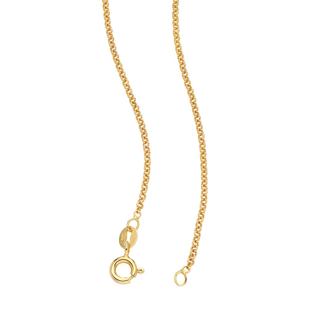 Heritage Multiple Name Necklace with 0.10ct Diamonds in 18ct Gold Vermeil-6 product photo