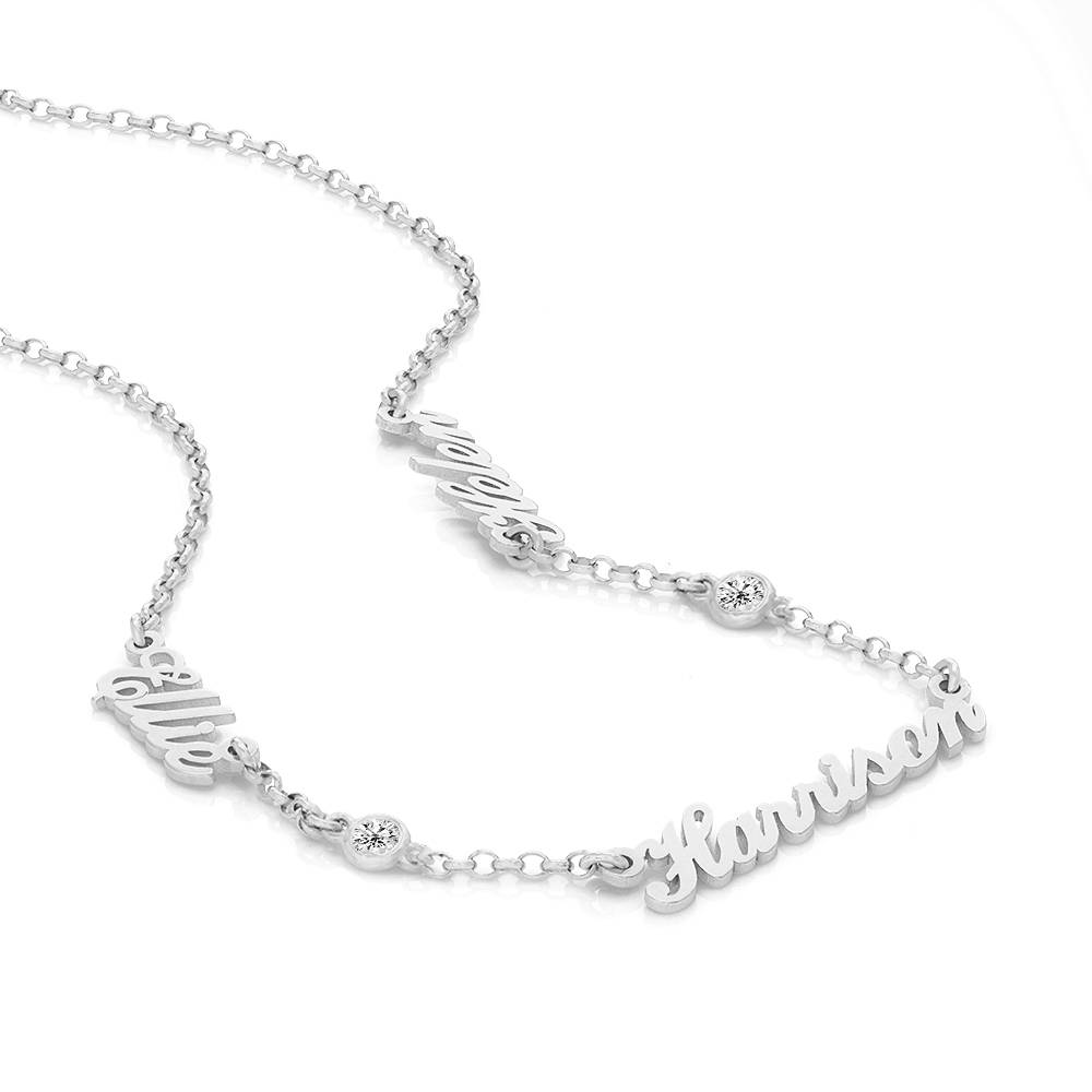 Heritage 0.10CT Diamond Multiple Name Necklace in Sterling Silver-3 product photo