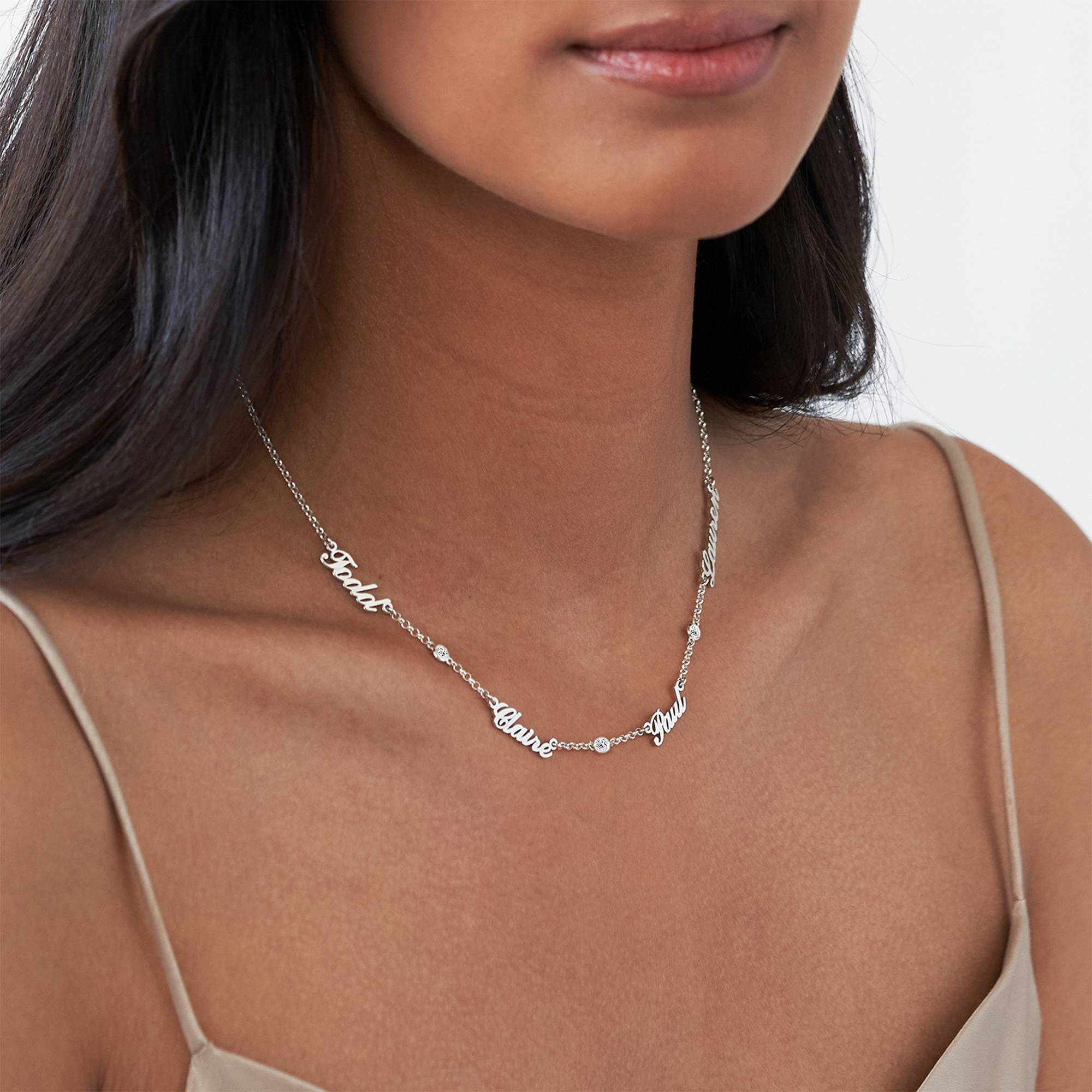 Heritage 0.10CT Diamond Multiple Name Necklace in Sterling Silver-1 product photo