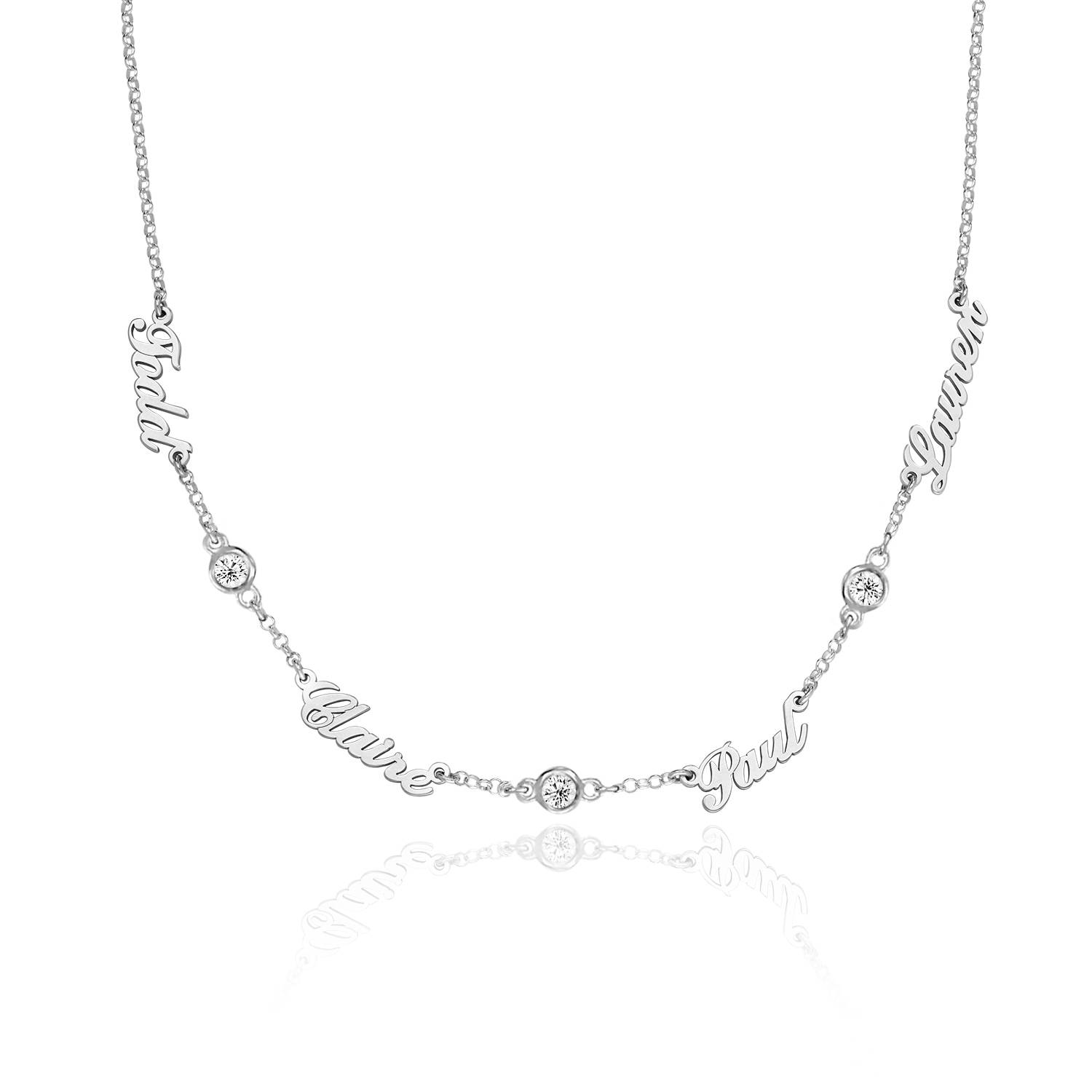 Heritage 0.10CT Diamond Multiple Name Necklace in Sterling Silver-6 product photo