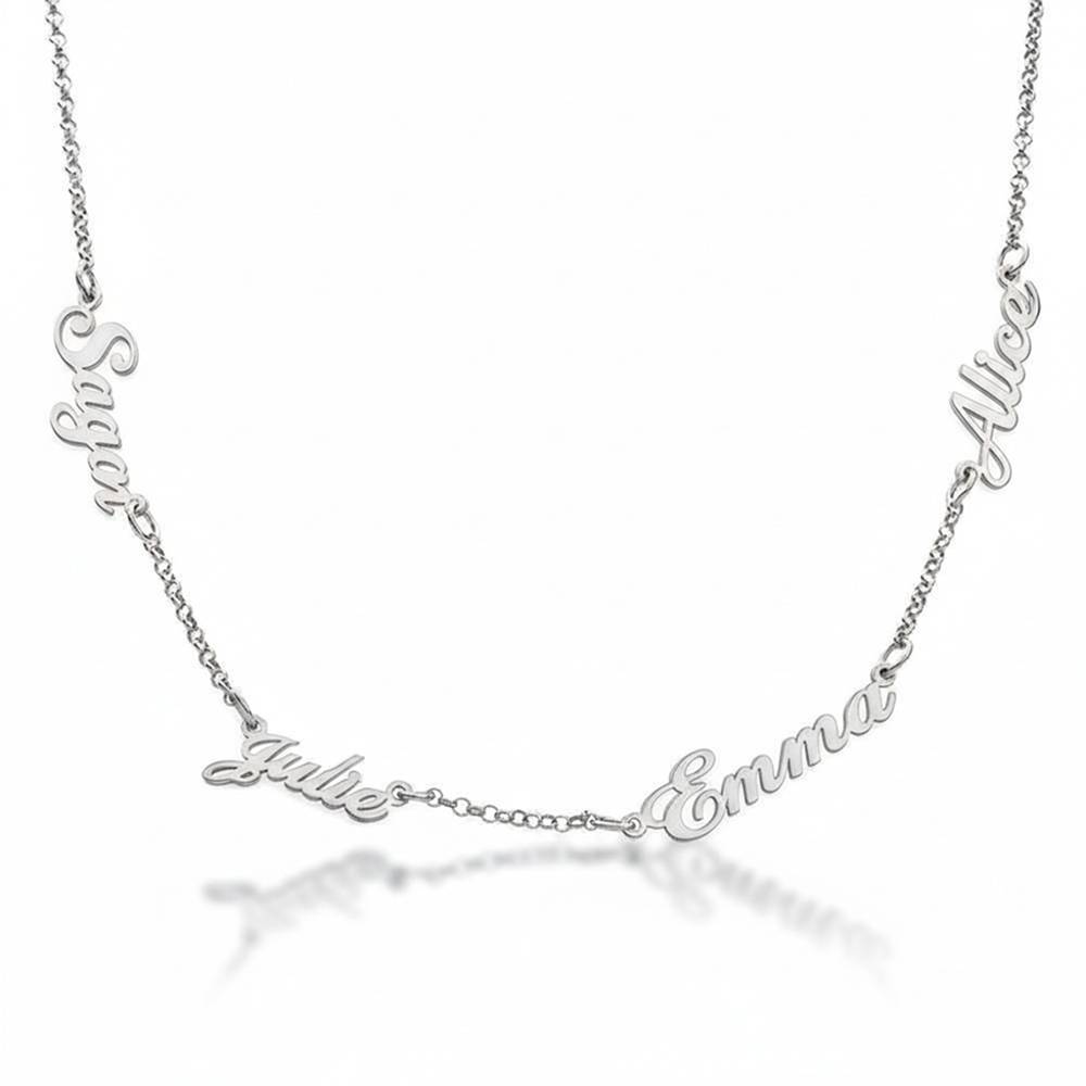 Heritage Multiple Name Necklace in Silver-2 product photo