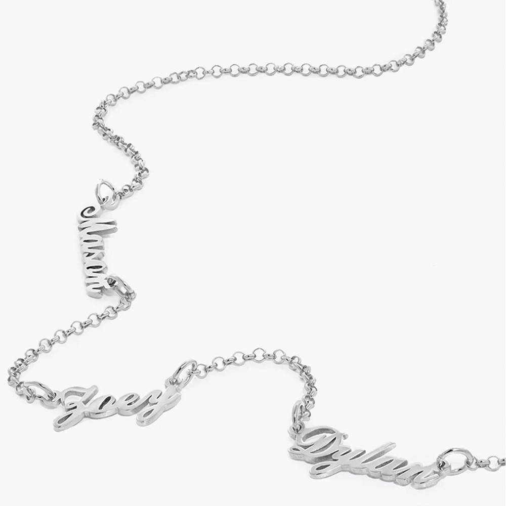 Heritage Multiple Name Necklace in Silver-6 product photo