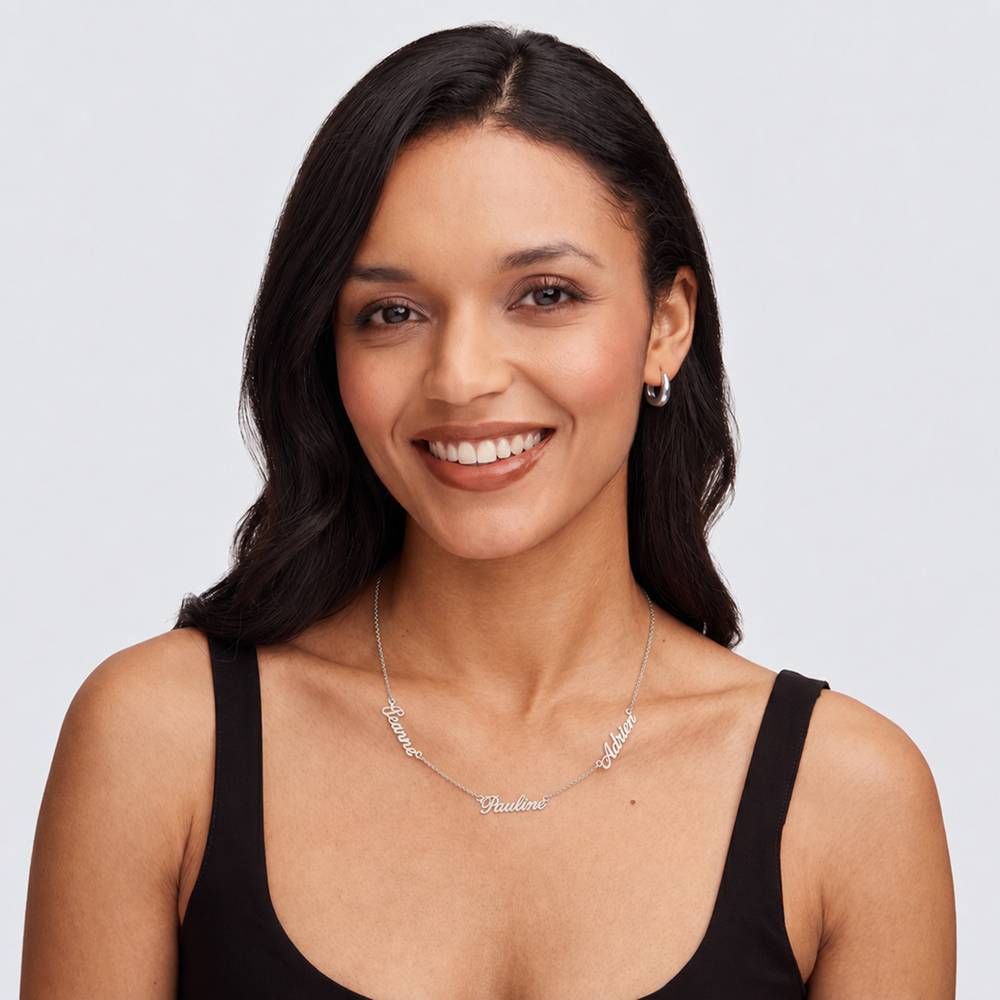 Heritage Multiple Name Necklace in Silver-3 product photo