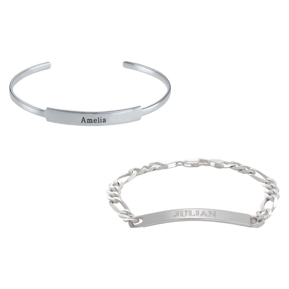 His & Hers Bracelets in Sterling Silver-1 product photo