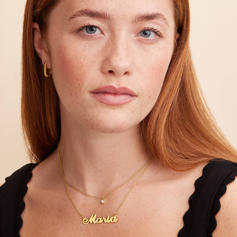 Hollywood Small Name Necklace in Gold Plating-2 product photo