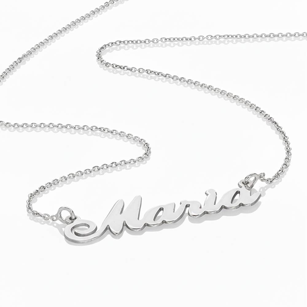 Hollywood Small Name Necklace in Silver-3 product photo
