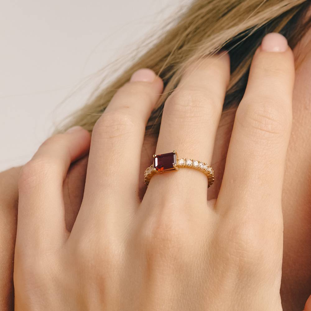 Infinite Radiance Emerald Cut Ring in Gold Vermeil-3 product photo