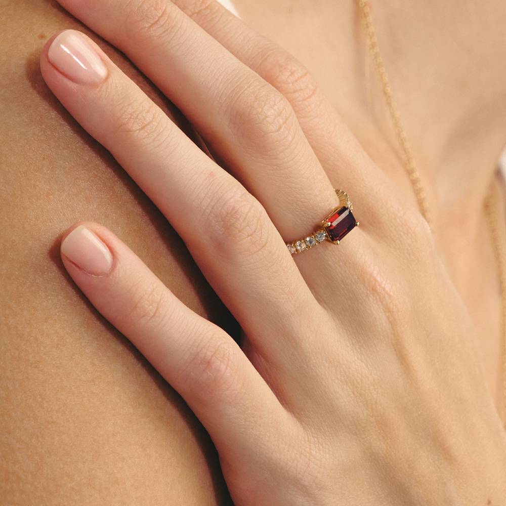 Infinite Radiance Emerald Cut Ring in Gold Vermeil-4 product photo