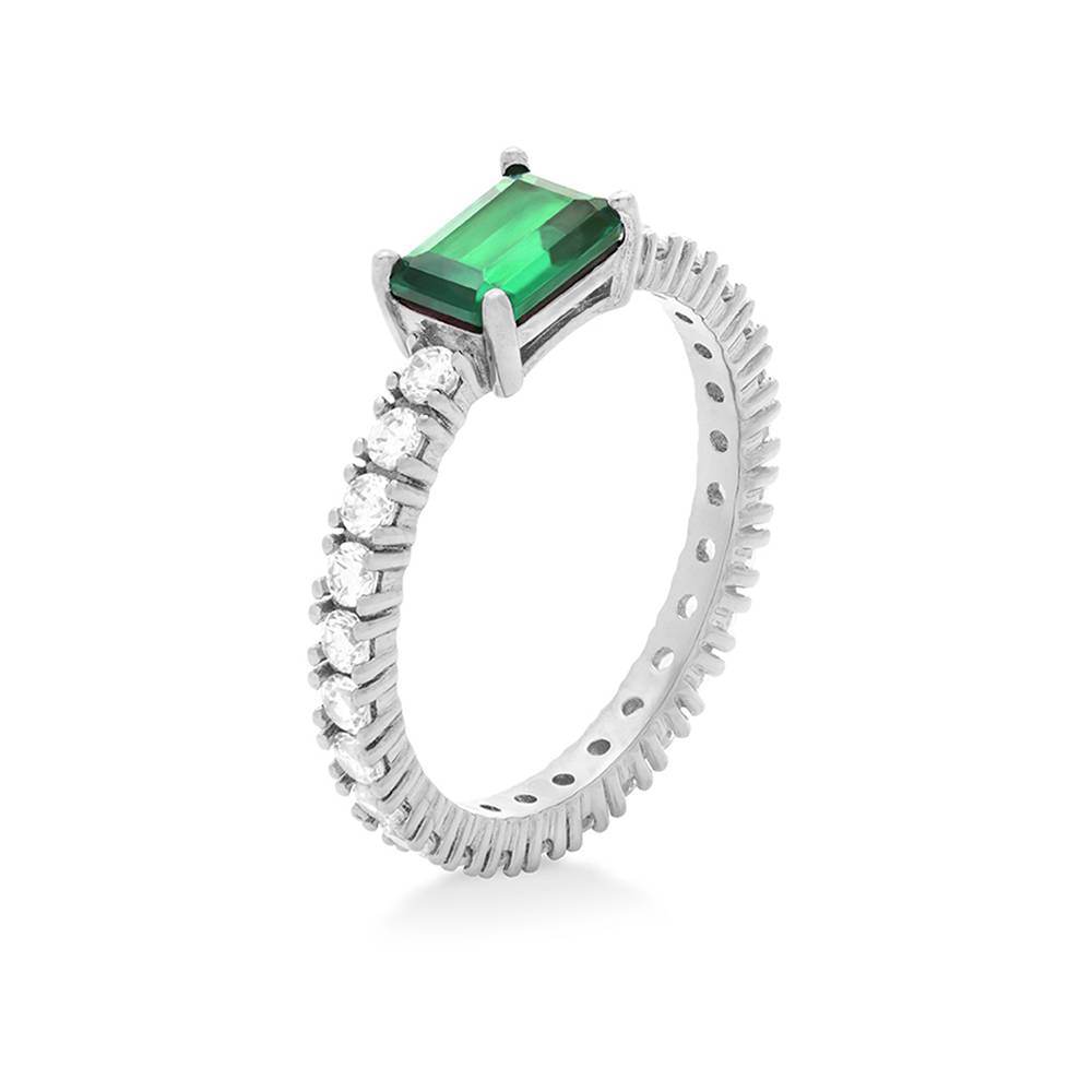 Infinite Radiance Emerald Cut Ring in Silver-2 product photo
