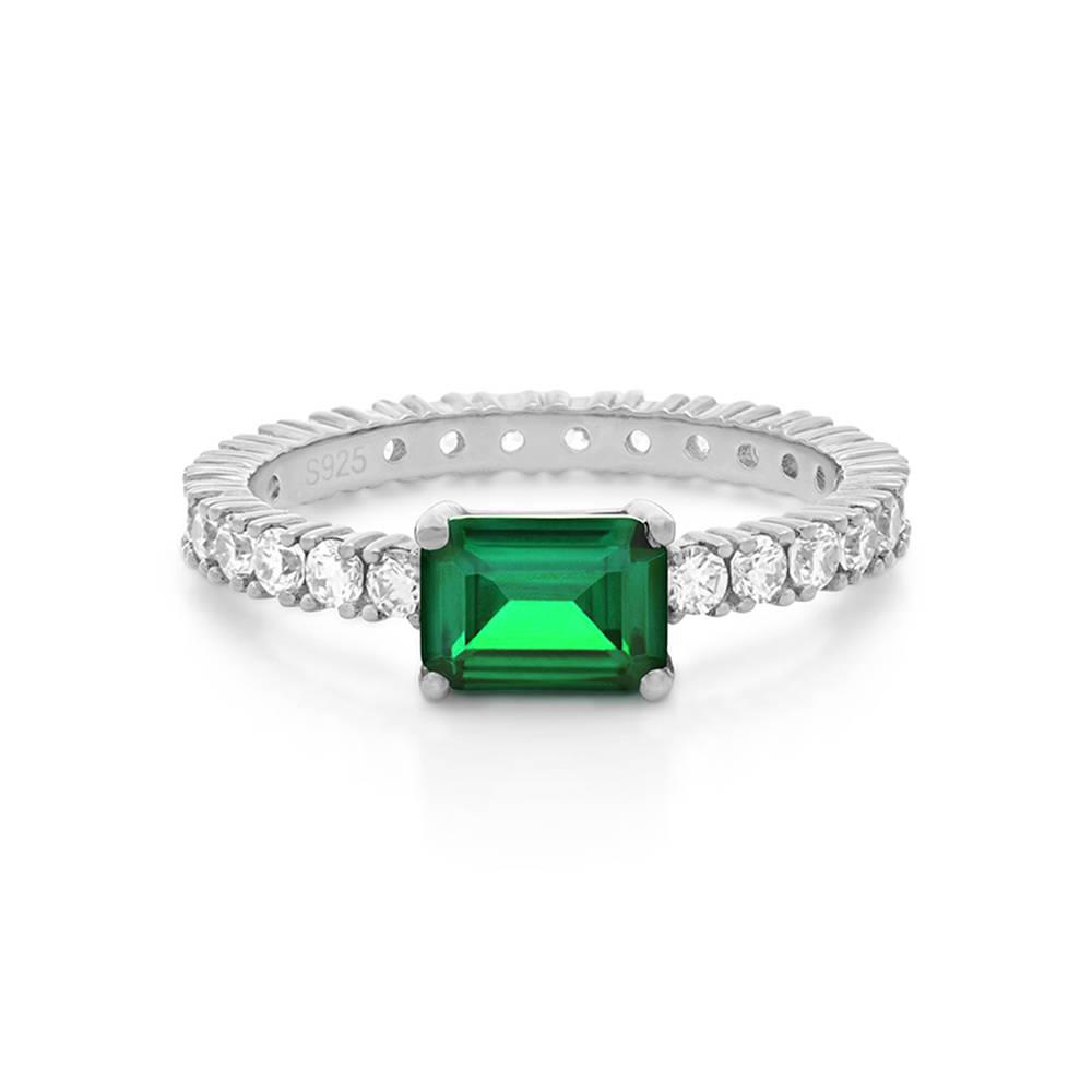 Infinite Radiance Emerald Cut Ring in Silver-1 product photo