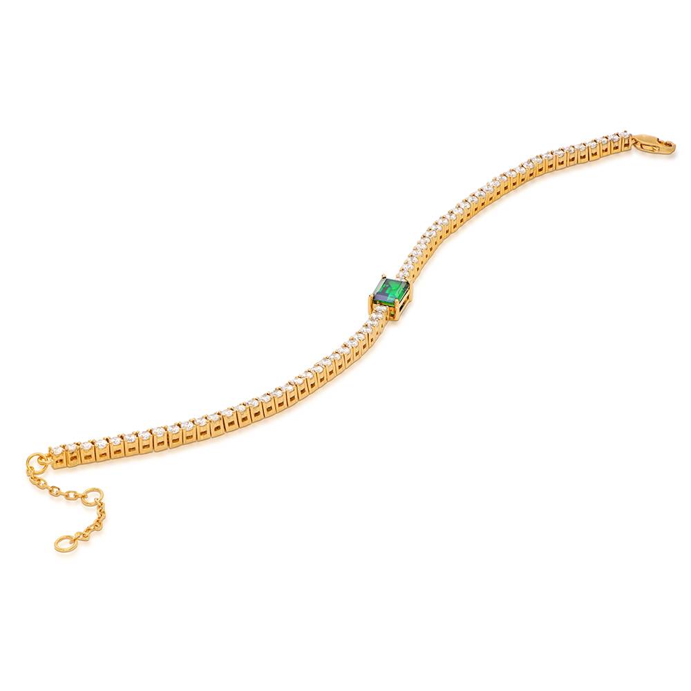 Infinite Radiance Green Emerald Cut Ring in Vermeil-2 product photo