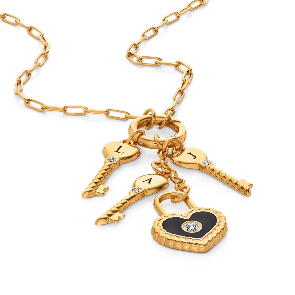 Key To My Heart Initial Necklace in Gold-3 Key To My Heart Initial Necklace in Gold-3 product photo