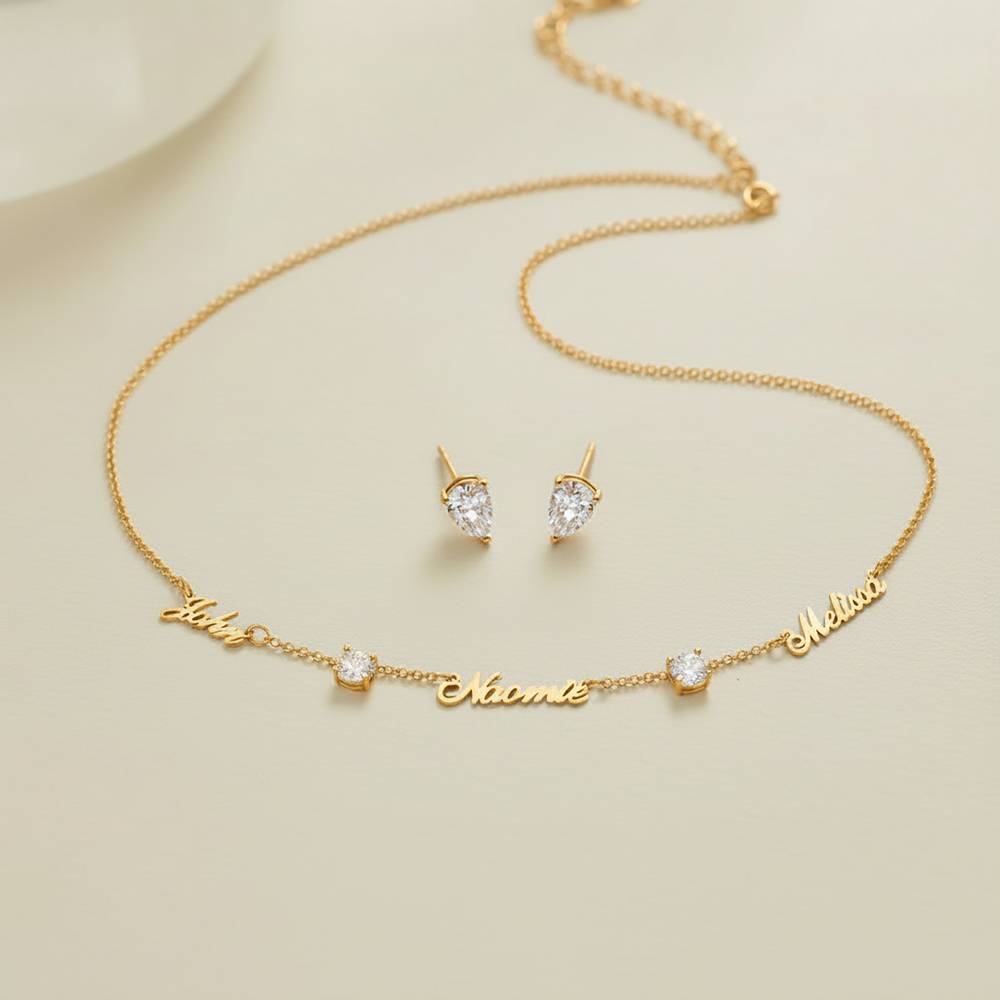 Last Minute Pack "Heritage Multiple Name Necklace in Gold Vermeil with 0.30CT Diamonds"-3 Last Minute Pack "Heritage Multiple Name Necklace in Gold Vermeil with 0.30CT Diamonds"-3 product photo