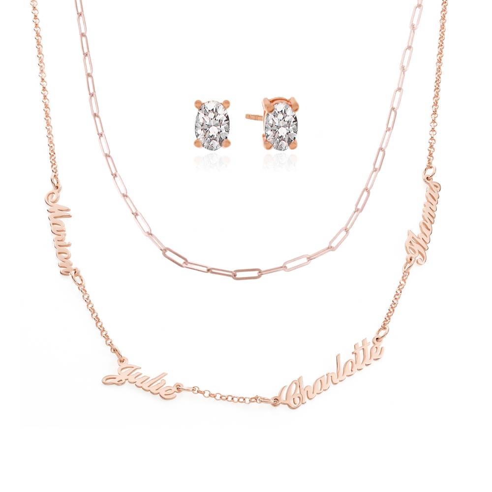 Last Minute Pack "Heritage Multiple Name Necklace in Rose Gold Plating"-2 product photo