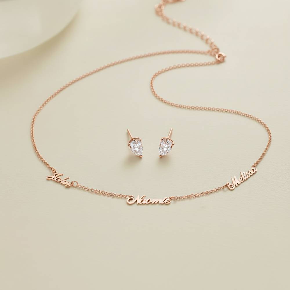 Last Minute Pack "Heritage Multiple Name Necklace in Rose Gold Plating"-2 Last Minute Pack "Heritage Multiple Name Necklace in Rose Gold Plating"-2 product photo