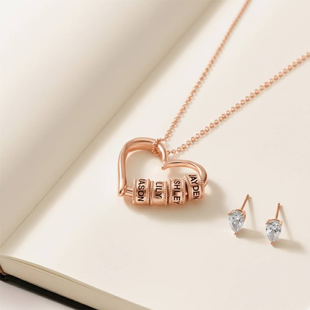 Last Minute Pack "Charming Heart Necklace in Rose Gold Plating"-3 product photo