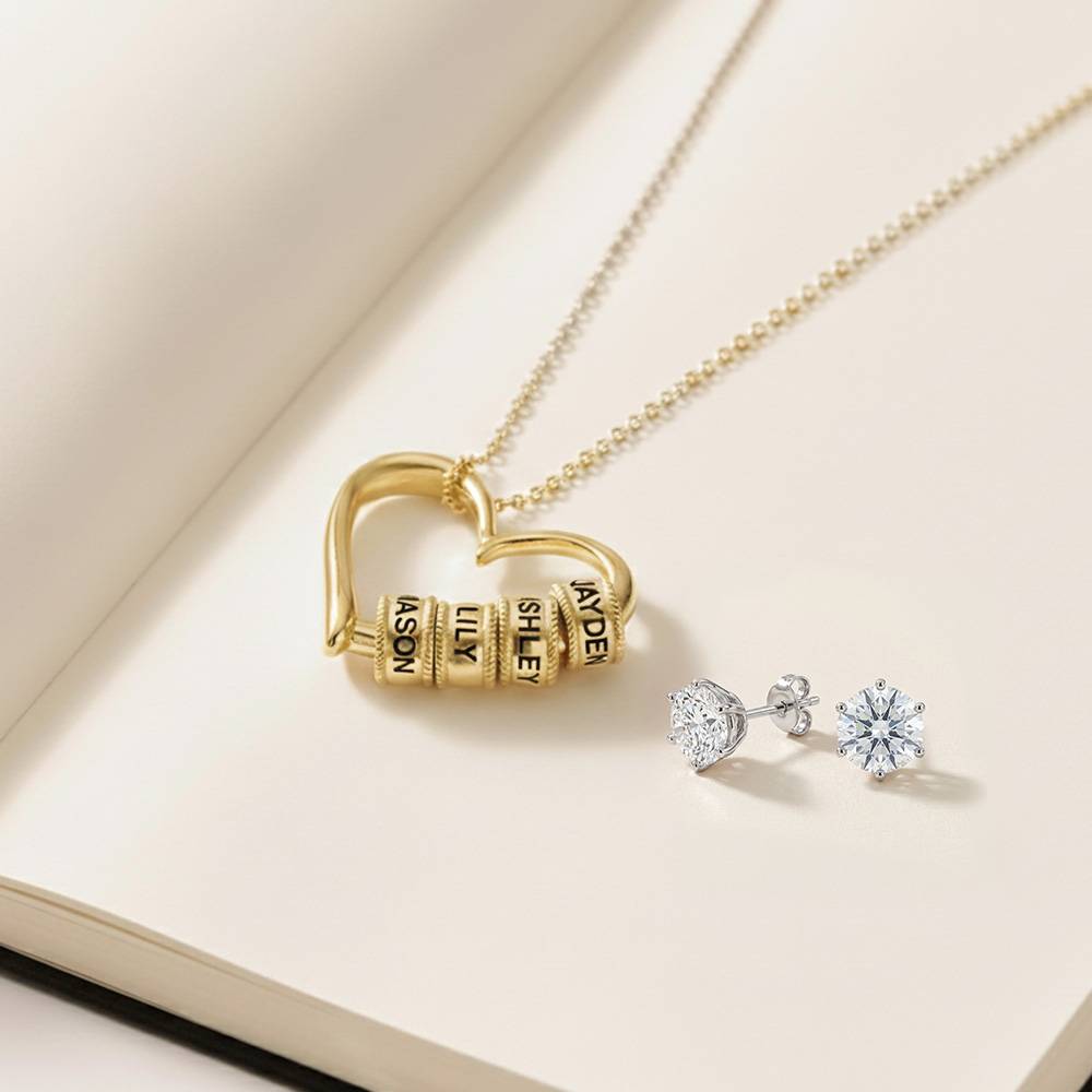 Last Minute Pack "Charming Heart Necklace in Gold Vermeil"-5 product photo