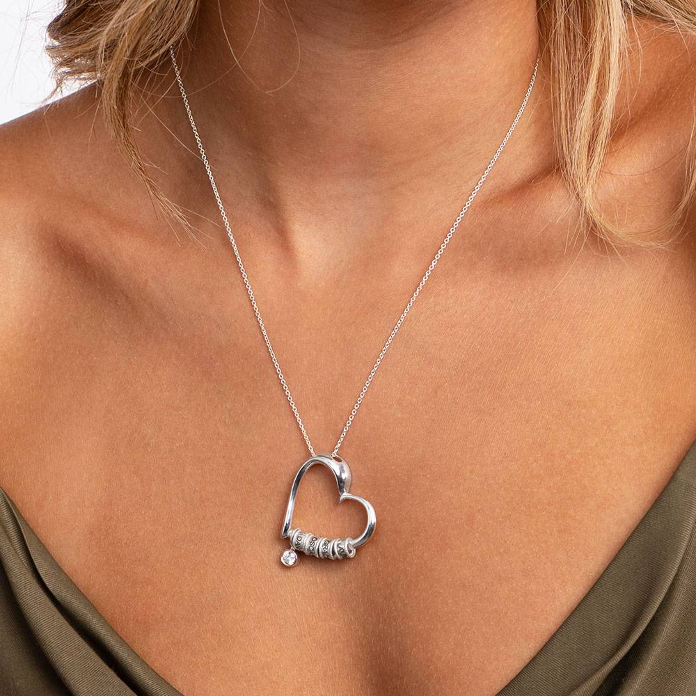 Last Minute Pack "Charming Heart Necklace in Sterling Silver with 0.10ct Diamond"-1 Last Minute Pack "Charming Heart Necklace in Sterling Silver with 0.10ct Diamond"-1 product photo
