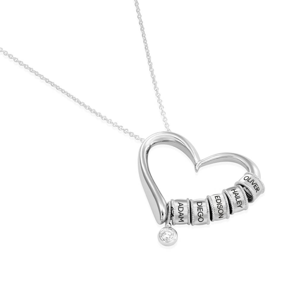 Last Minute Pack "Charming Heart Necklace in Sterling Silver with 0.10ct Diamond"-5 Last Minute Pack "Charming Heart Necklace in Sterling Silver with 0.10ct Diamond"-5 product photo