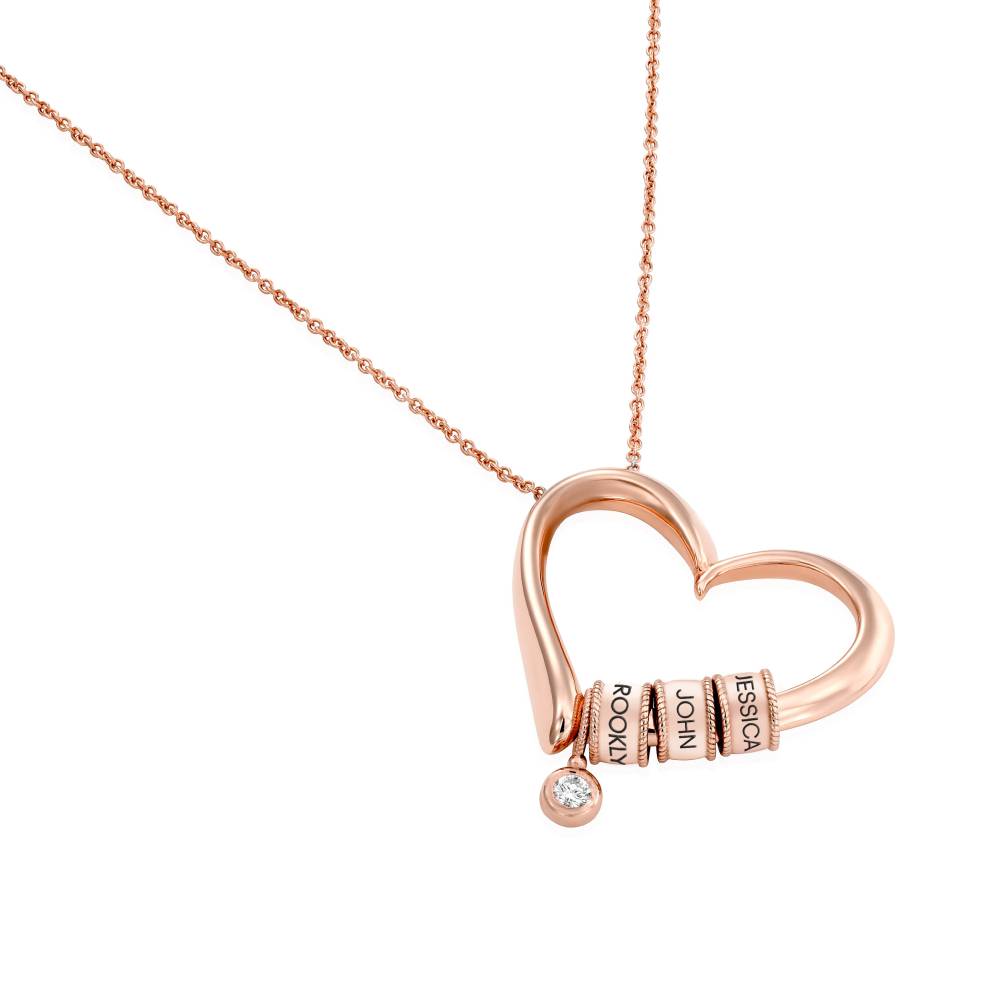 Last Minute Pack "Charming Heart Necklace in Rose Gold Plating with 0.10ct Diamond"-5 Last Minute Pack "Charming Heart Necklace in Rose Gold Plating with 0.10ct Diamond"-5 product photo