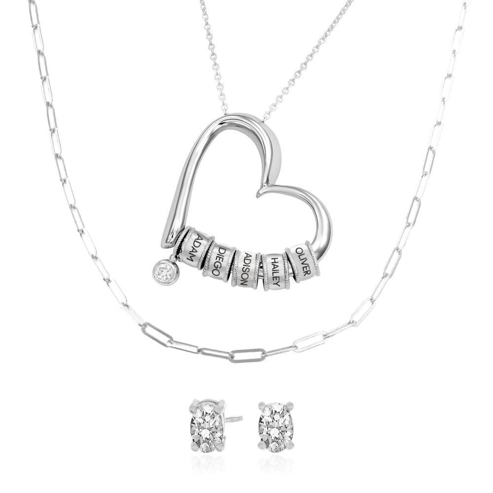 Last Minute Pack "Charming Heart Necklace in Sterling Silver with 0.25ct Diamond"-4 Last Minute Pack "Charming Heart Necklace in Sterling Silver with 0.25ct Diamond"-4 product photo
