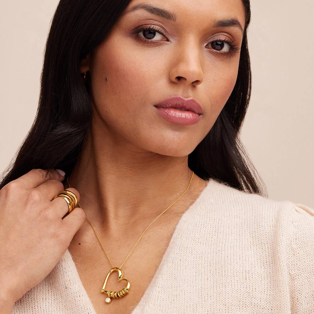 Last Minute Pack "Charming Heart Necklace in Gold Plating with 0.25ct Diamond"-7 product photo