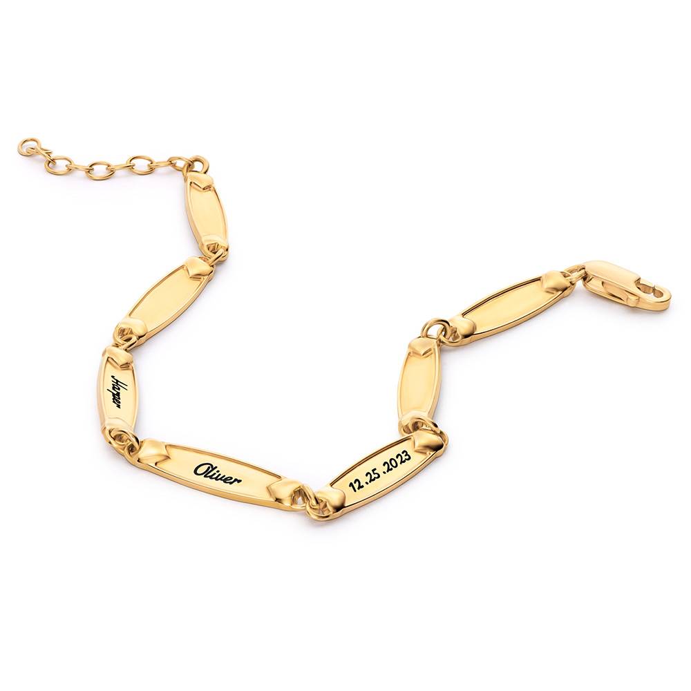 Link to My Heart Name Bracelet in Gold Plating-4 product photo