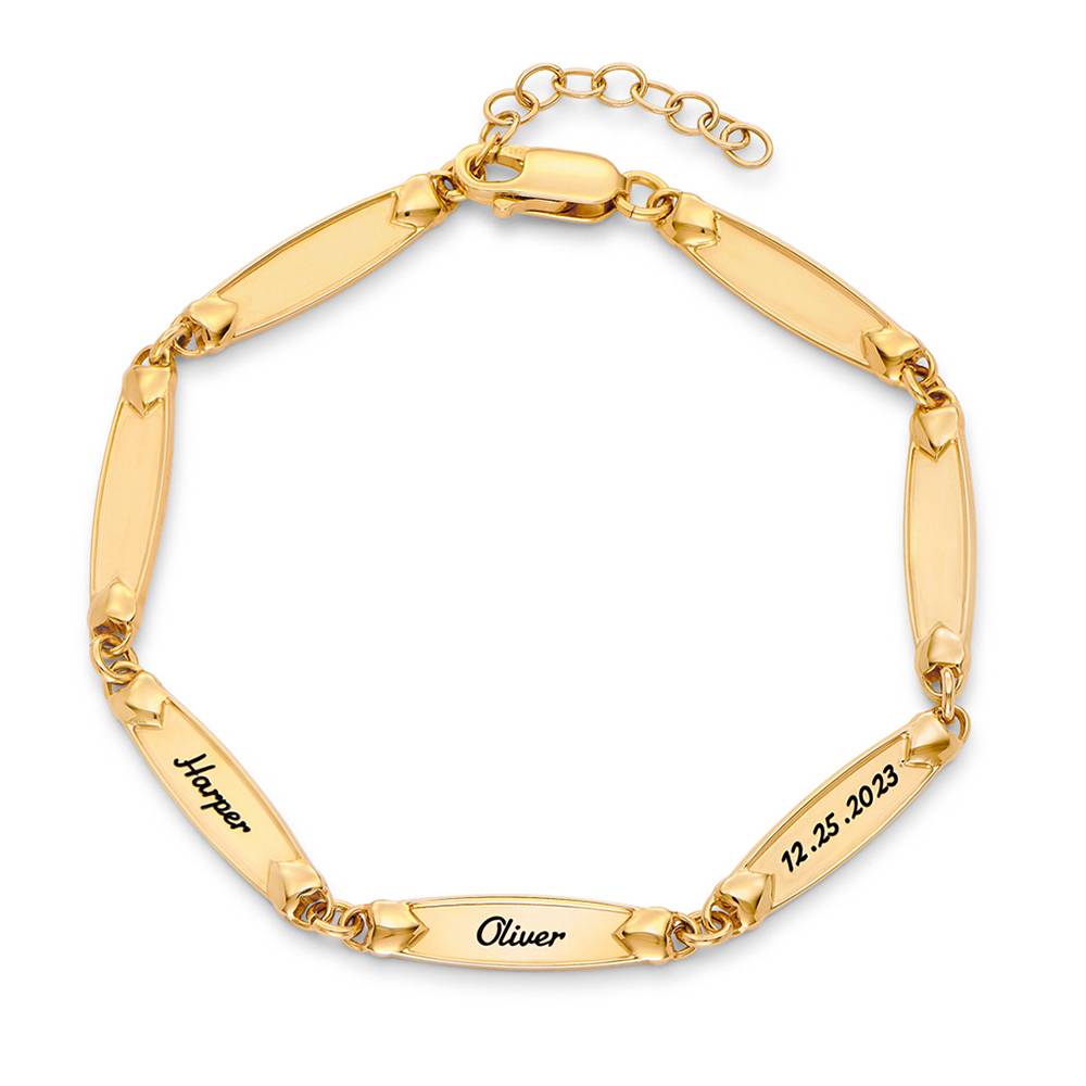 Link to My Heart Name Bracelet in Gold Plating-2 product photo