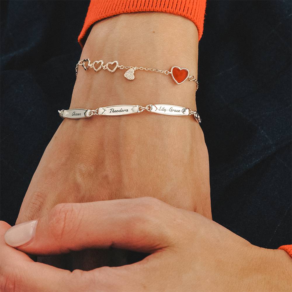 Link to My Heart Name Bracelet in Sterling Silver-3 product photo
