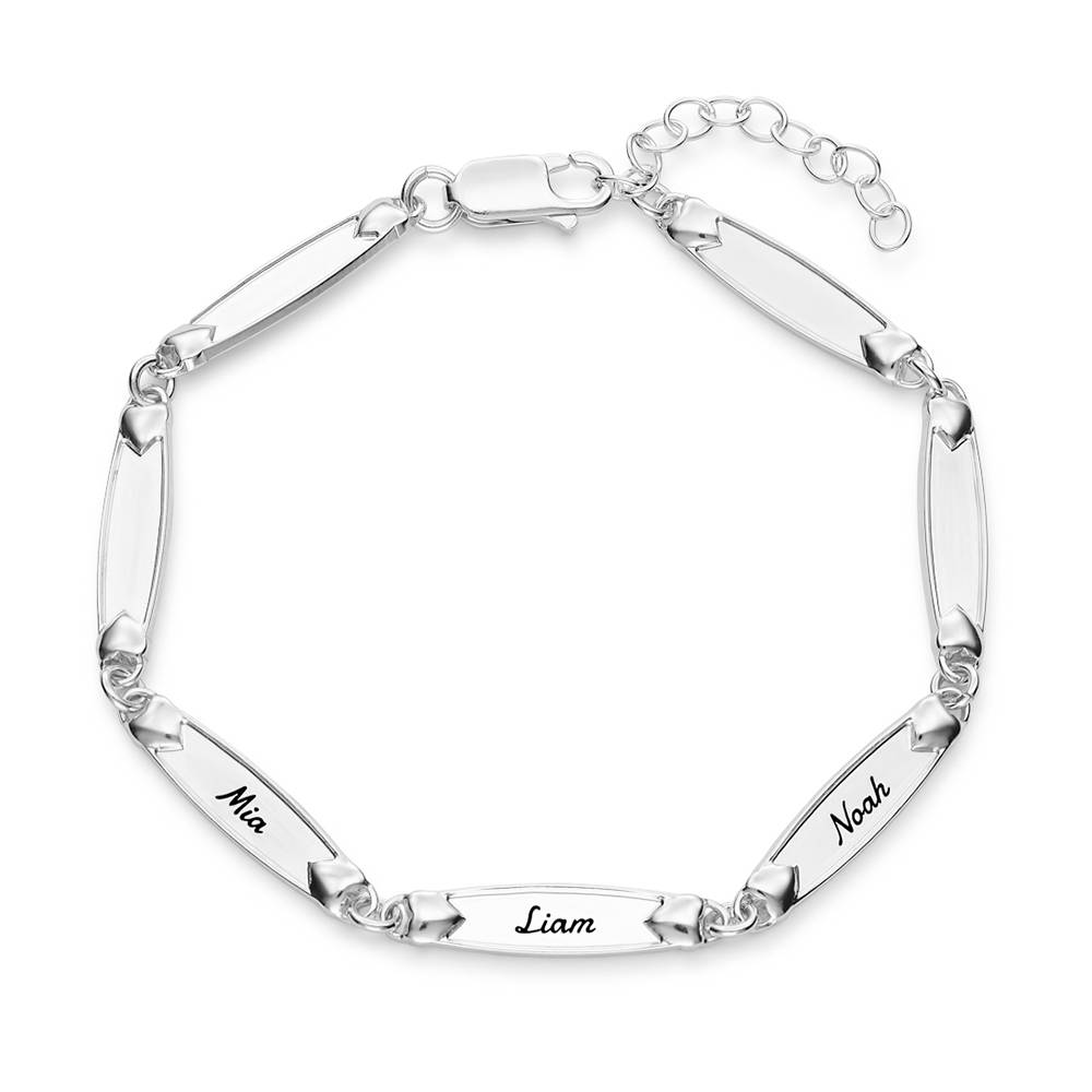 Link to My Heart Name Bracelet in Sterling Silver-4 product photo