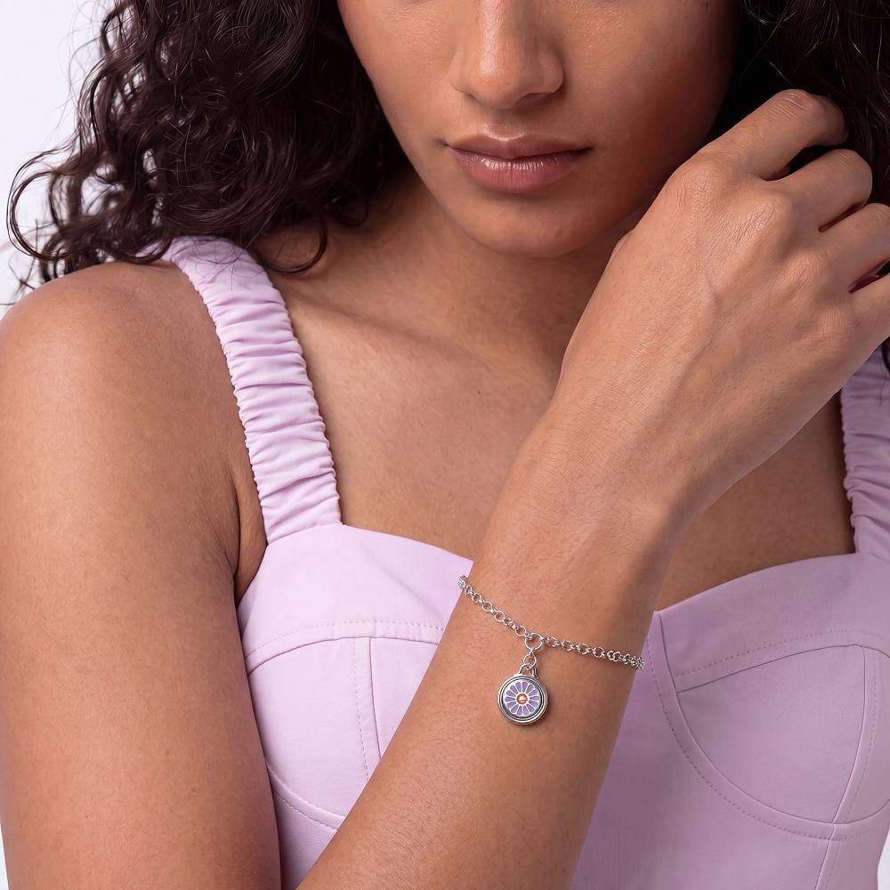 Little Ray of Sunshine Charm Bracelet/Anklet in Silver-3 product photo
