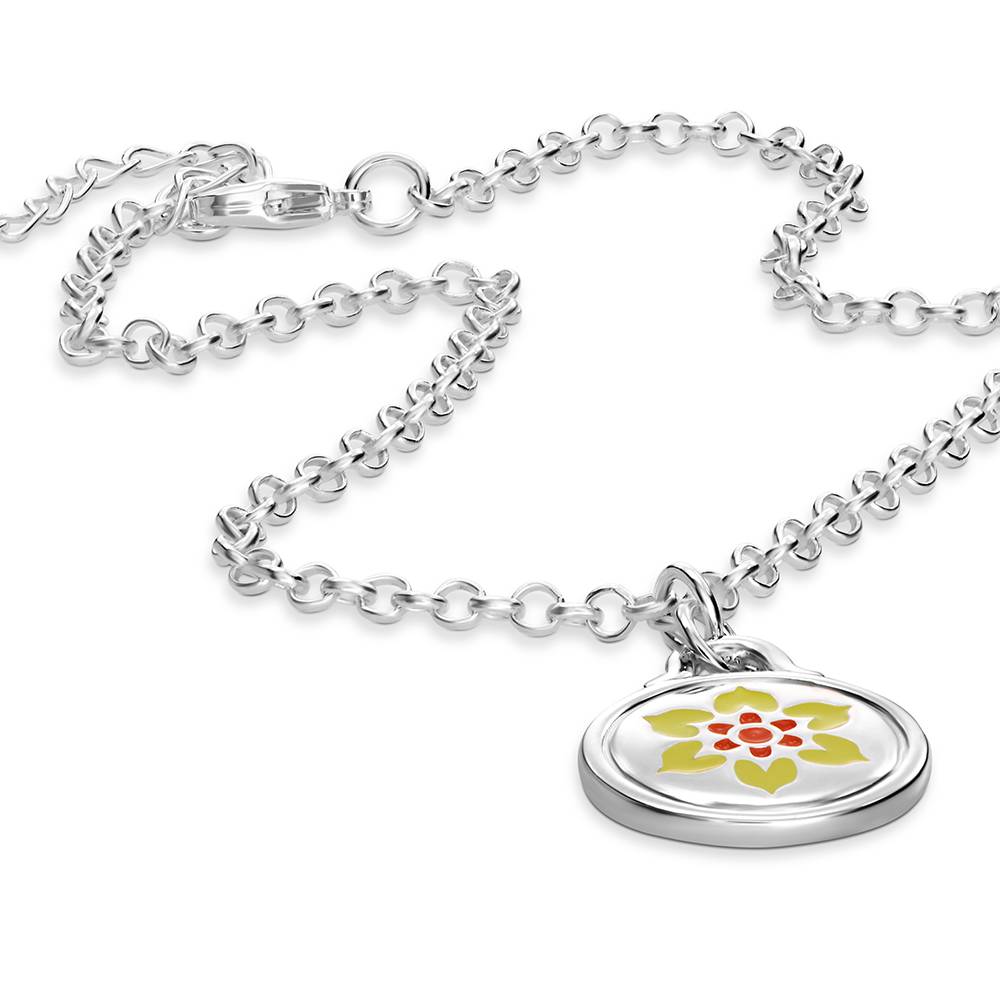Little Ray of Sunshine Charm Necklace in Silver-1 product photo