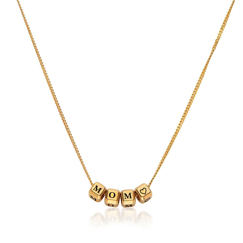 Little Loves Initial Cube Necklace in Gold Plating-1 product photo