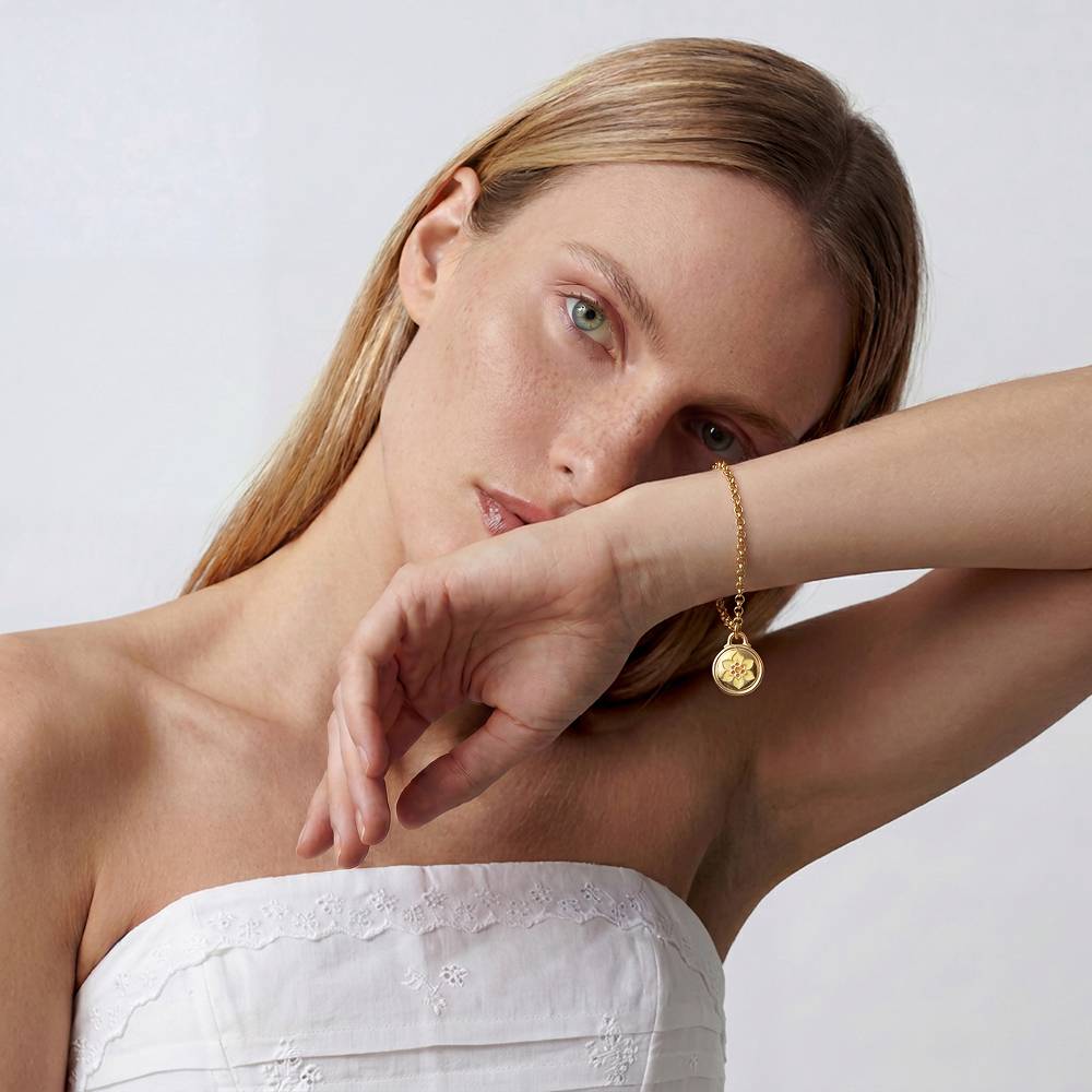 Little Ray of Sunshine Charm Bracelet/Anklet in Gold Plating-3 product photo