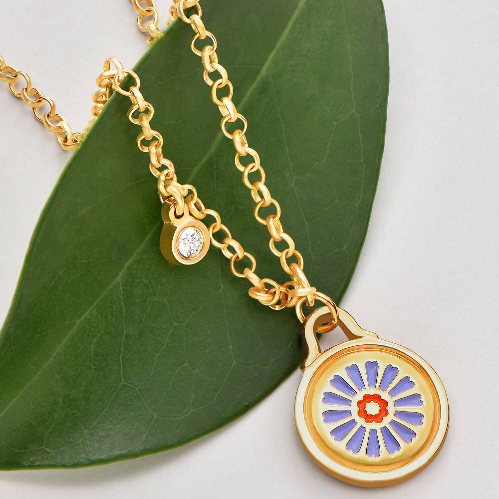 Little Ray of Sunshine Necklace in Gold Plating with 0.10CT Diamond-4 product photo