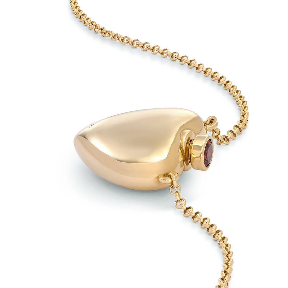 Love Note Puffy Heart Necklace in Gold Vermeil-1 Love Note Puffy Heart Necklace in Gold Vermeil-1 product photo