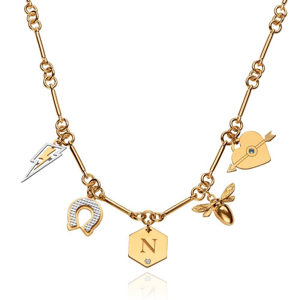 Luckiest Charms Necklace in Gold Finish-3 Luckiest Charms Necklace in Gold Finish-3 product photo