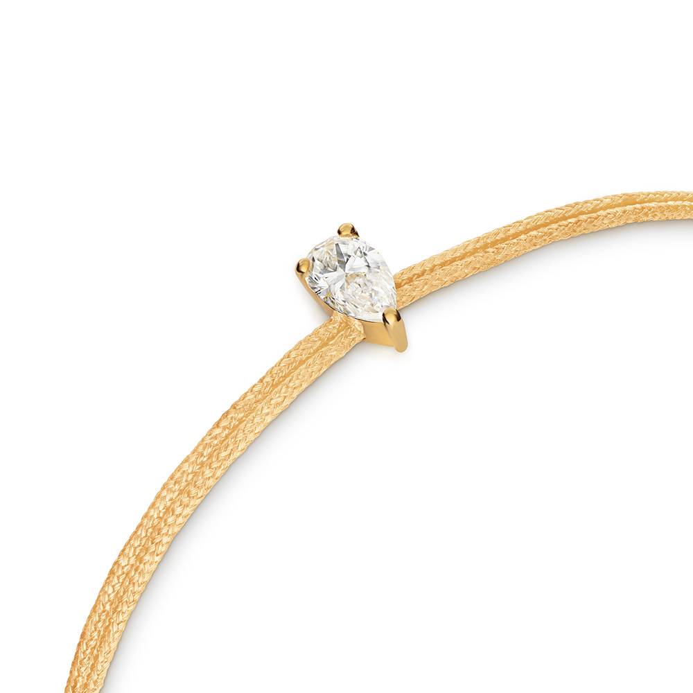 Lucky Knot Pear Diamond Adjustable Sand Cord Bracelet-3 Lucky Knot Pear Diamond Adjustable Sand Cord Bracelet-3 product photo