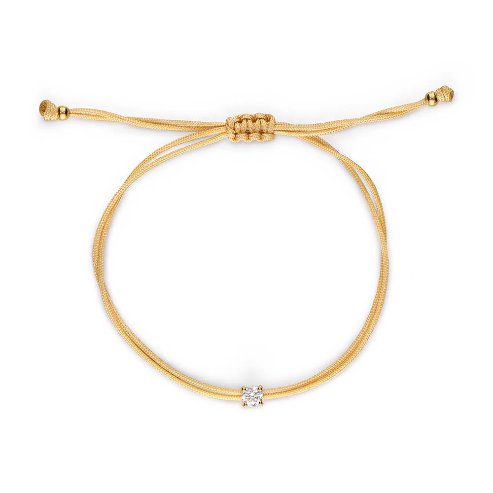 Lucky Knot Round Diamond Adjustable Sand Cord Bracelet-1 Lucky Knot Round Diamond Adjustable Sand Cord Bracelet-1 product photo