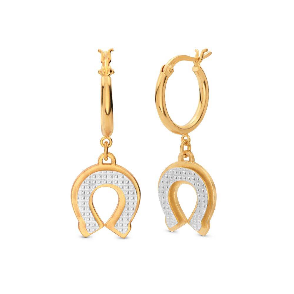 Lucky You Hoop Earrings in Gold Vermeil-1 Lucky You Hoop Earrings in Gold Vermeil-1 product photo
