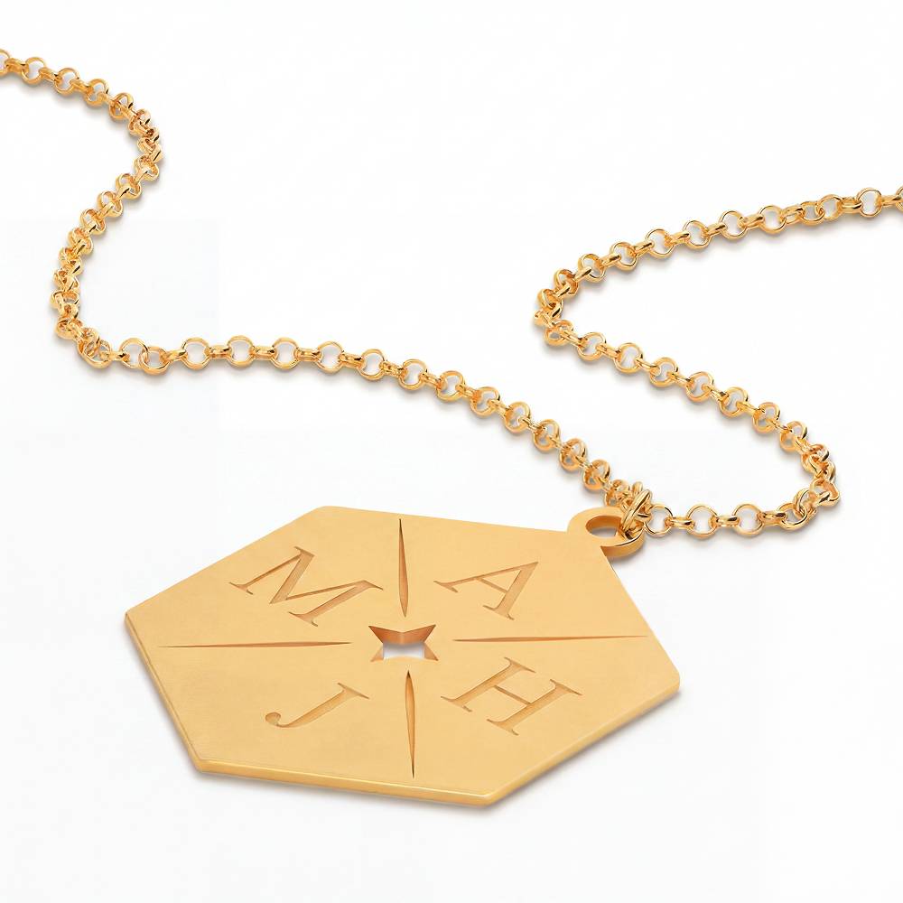 MAHJ Initial Necklace in 18k Gold Vermeil-2 product photo