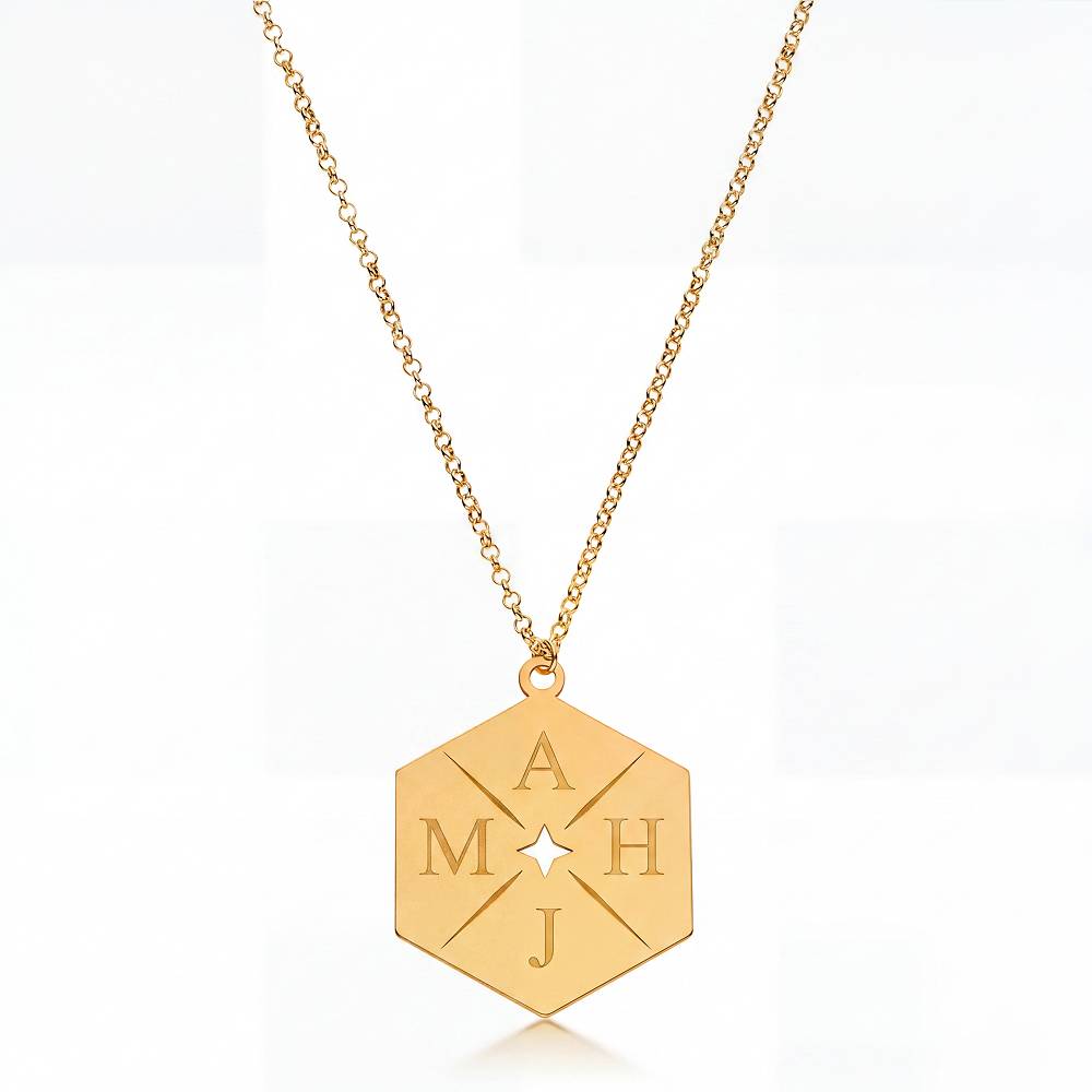MAHJ Initial Necklace in 18k Gold Vermeil-1 product photo