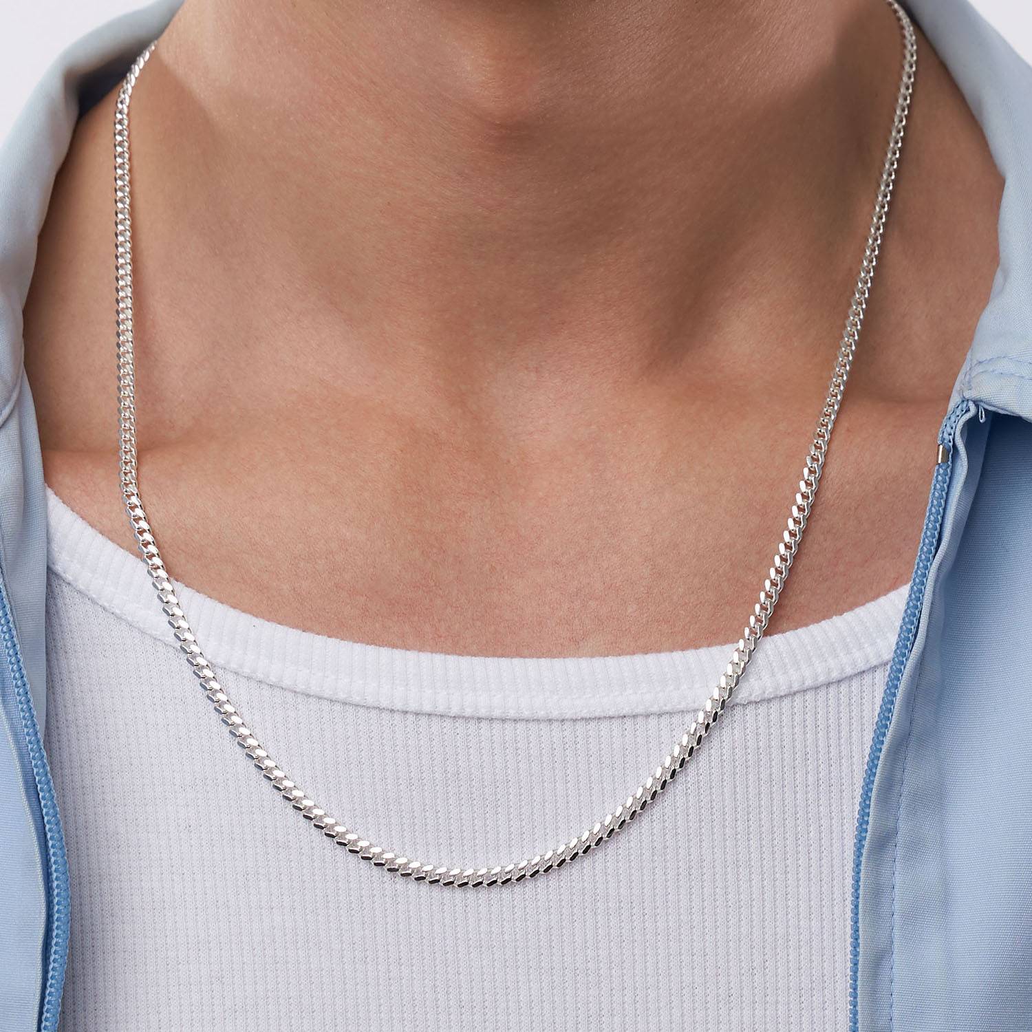 Miami Cuban Link Chain in Silver-1 product photo