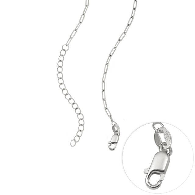 Matt Mixed Clip And Chain Necklace Silver