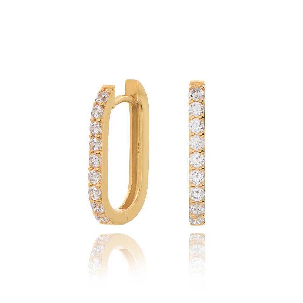 Monica CZ Huggies in 18ct Gold Vermeil-4 product photo