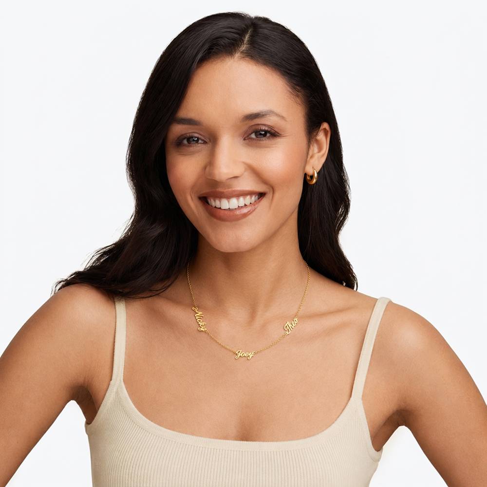 Heritage Multiple Name Necklace in Gold Vermeil-2 product photo